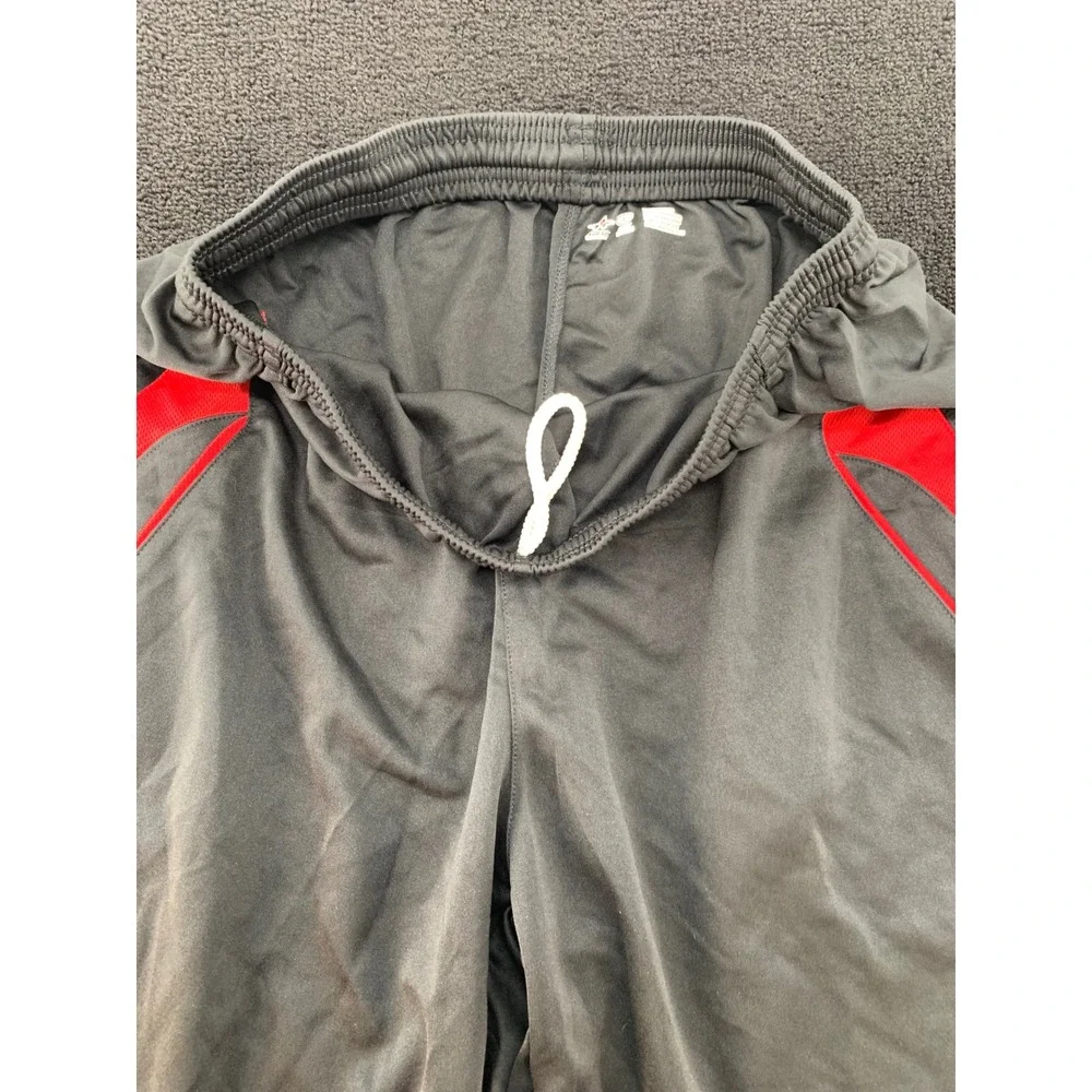 Alleso Athletic Shorts Men's‎ Black Red Athletic Gym Workout Casual Size L